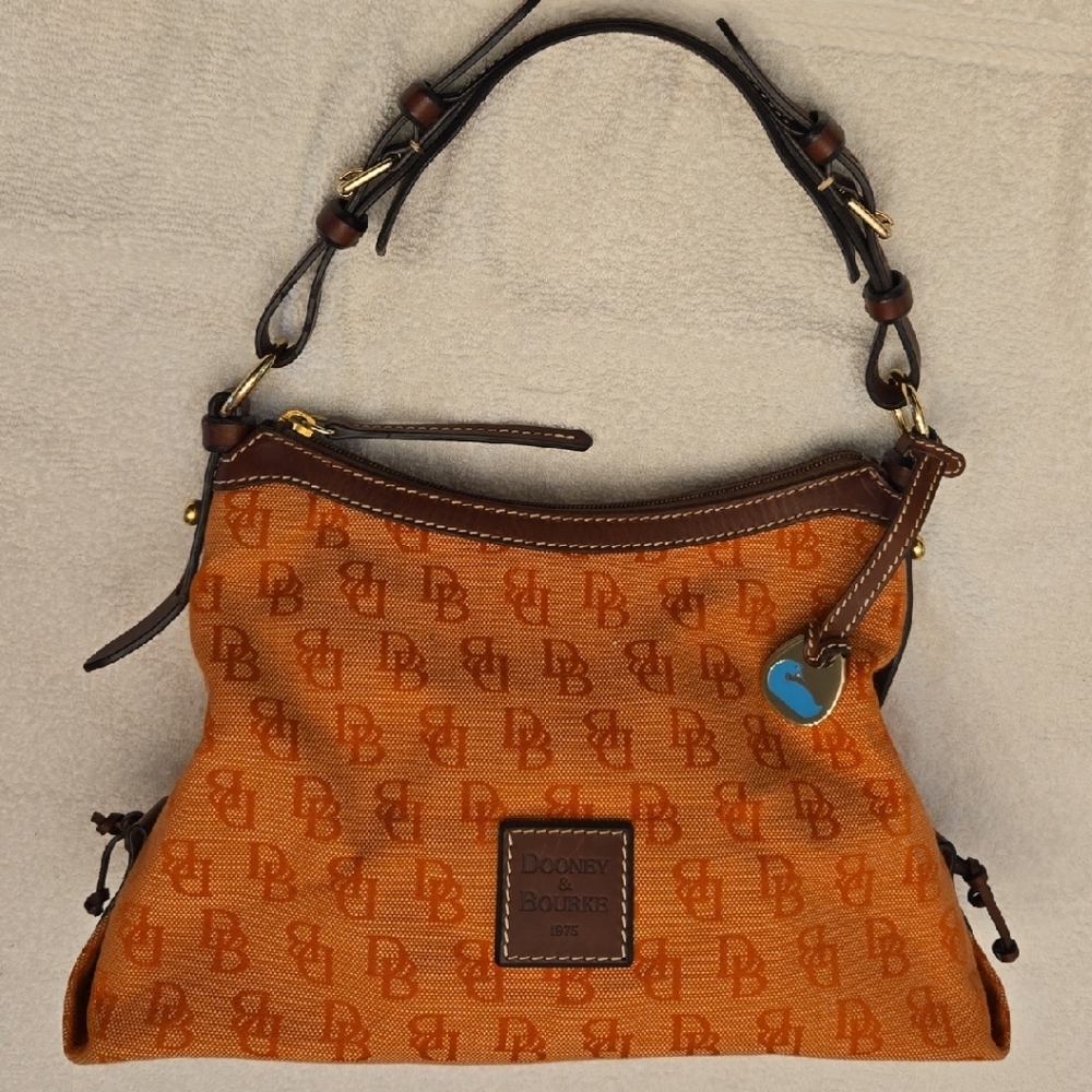 Dooney & Bourke Orange Monogram Shoulder Bag